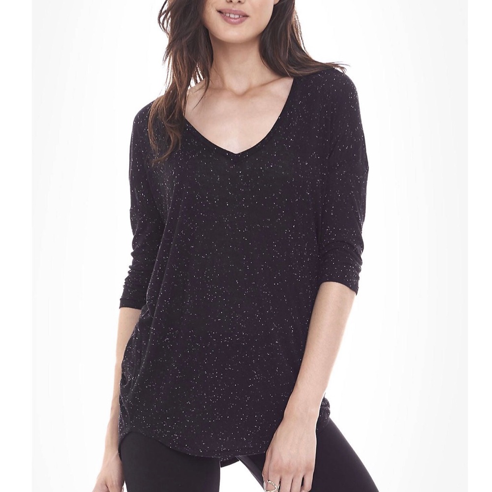 Express one eleven nep knit v neck top large